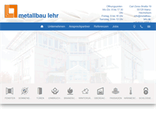 Tablet Screenshot of metallbau-lehr.de